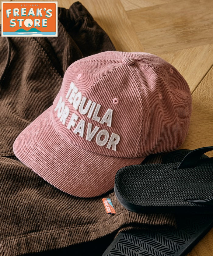 FREAK'S STORE for BEACH & FES Summer Corduroy Felt Logo Cap - Pink