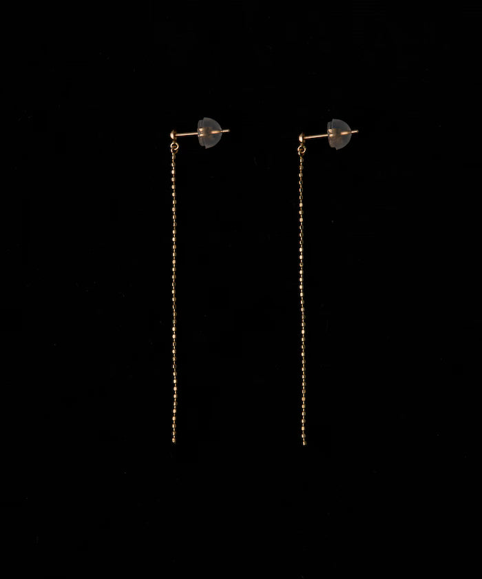 【April 1st 12:00 release】K10 dot chain earrings / for both ears