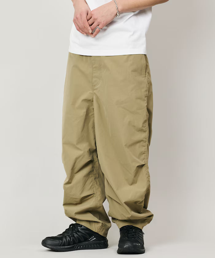 Quick Dry Fabric Wide Silhouette Poly Rip Cross Military Circus Pants/UV Cut/Quick Dry 【Limited Edition】