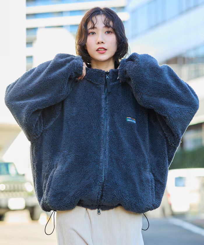 Relaxed Fit Nylon Fleece Reversible Stand Blouson [Limited Edition]