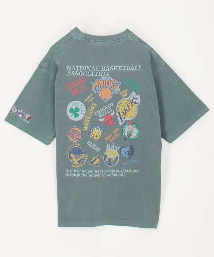 NBA × FREAK'S STORE Collaboration Random Team Logo Backprint Crewneck T-Shirt