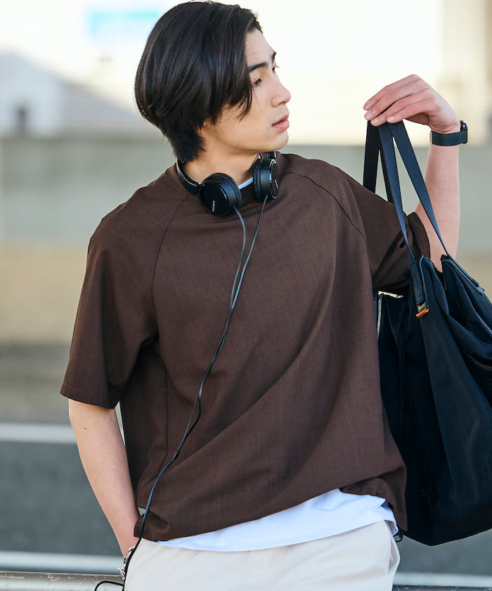AiRide/Air Ride Relaxed Fit Raglan Short Sleeve Pullover/Moisture Wicking/UV Cut/Hem Code [Limited Edition]