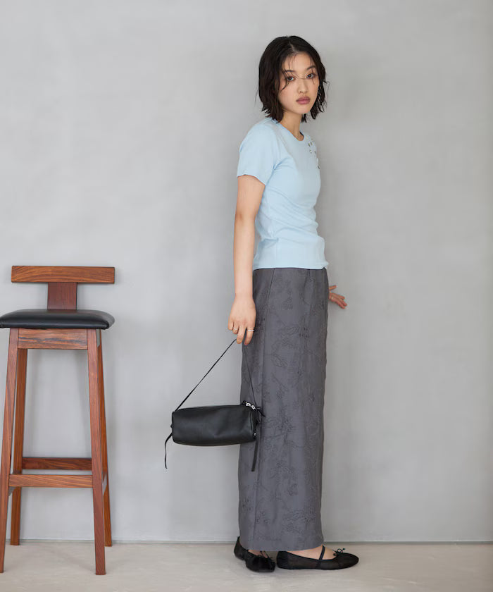 Many Button Cotton Modal Short Sleeve T-Shirt