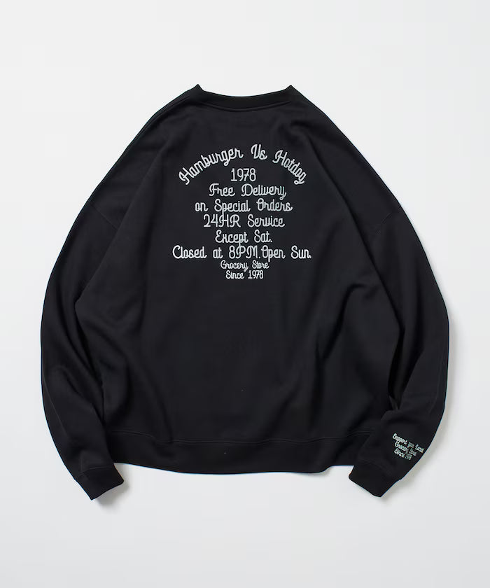 Big Silhouette Varsity Jacket Design Crew Neck Sweat / Back Print [Limited Edition]