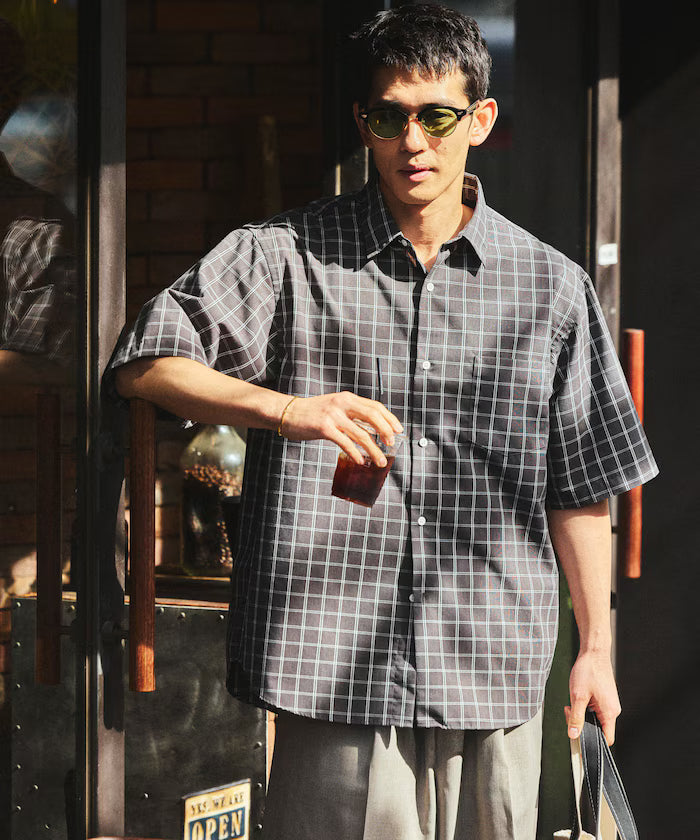 AIRDRY HIGH TECHYARN High-performance material broad regular collar shirt short sleeve quick-drying moisture absorption