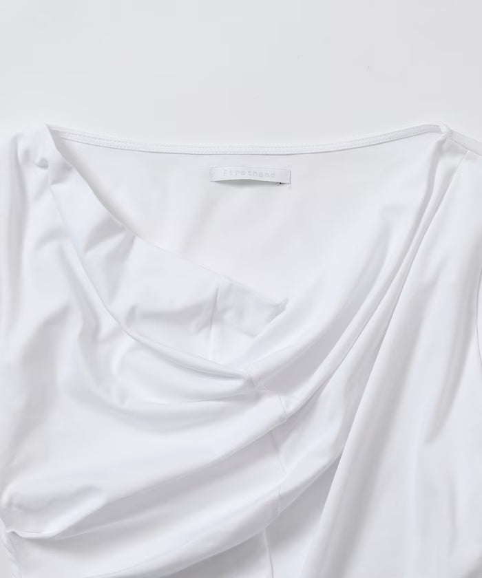 Lace Docking Draped Neck Top 【Limited Edition】