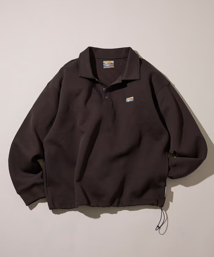 Big Silhouette Spindle Cardboard One Point Logo Polo Color Sweat