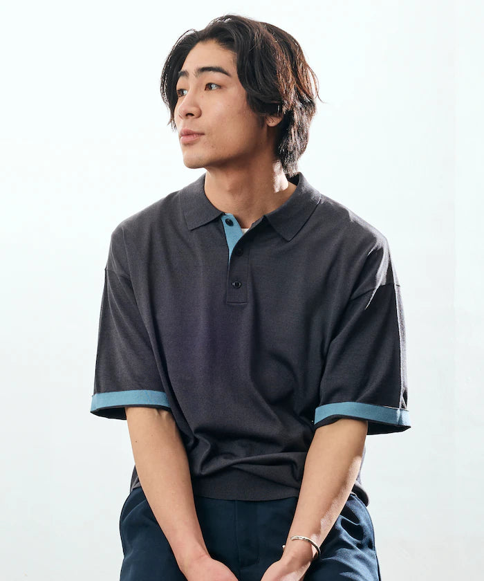 Relax Fit Relax Fit Cool Touch Color Block Knit Polo Shirt [Limited Edition]