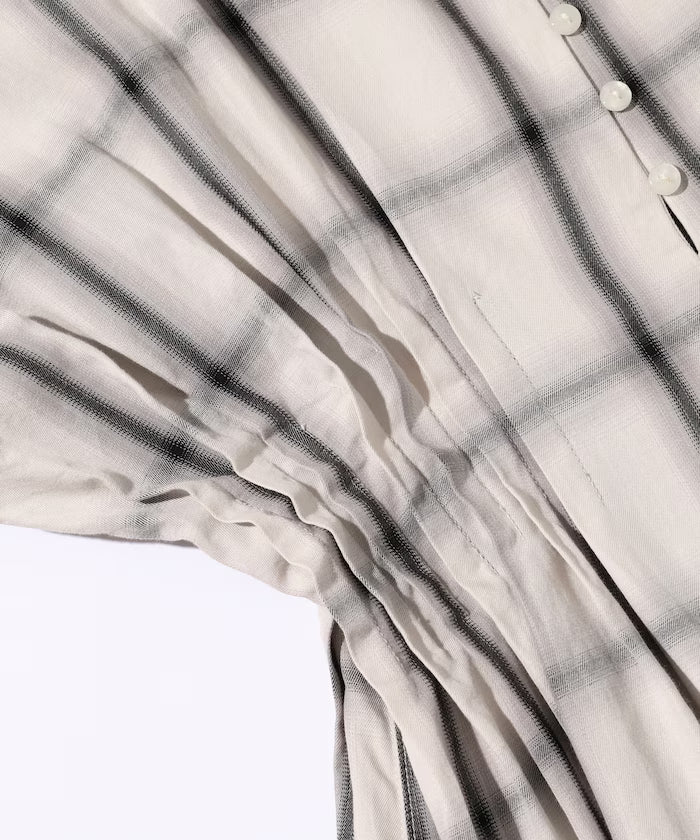 Ombre Check Tuck Shirt / Tunic