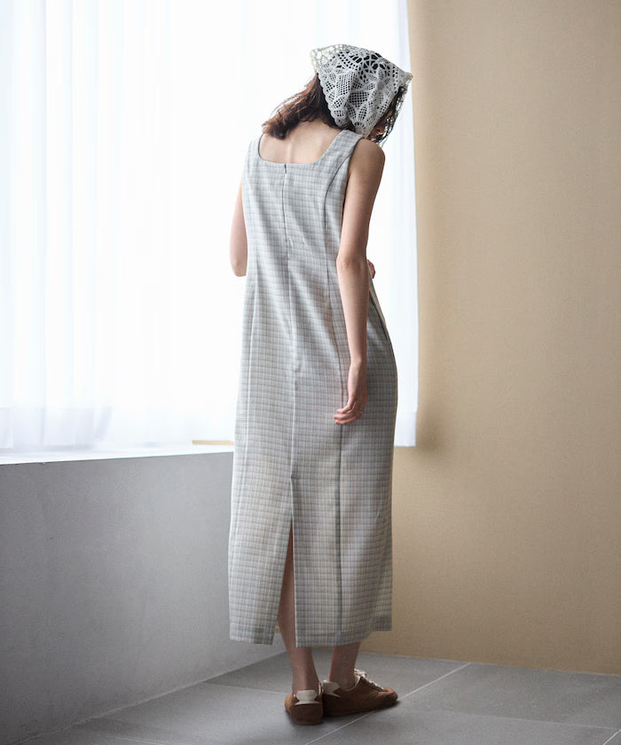 [March 11th 12:00 release] Camila Check I-Line Dress / Compatible with Setups