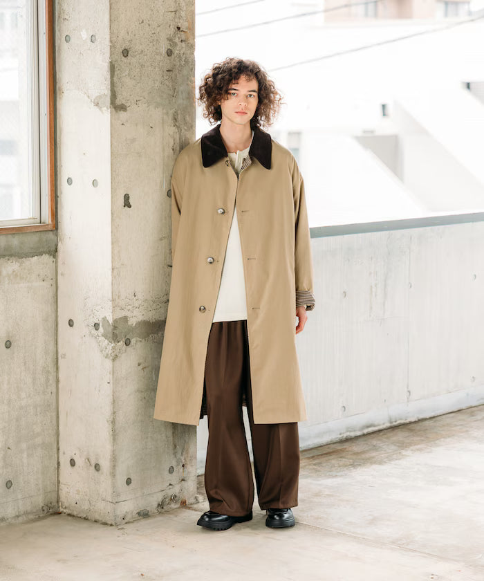 Wide Silhouette Staple Twill Easy Slacks/Wide Slacks [Limited Edition]