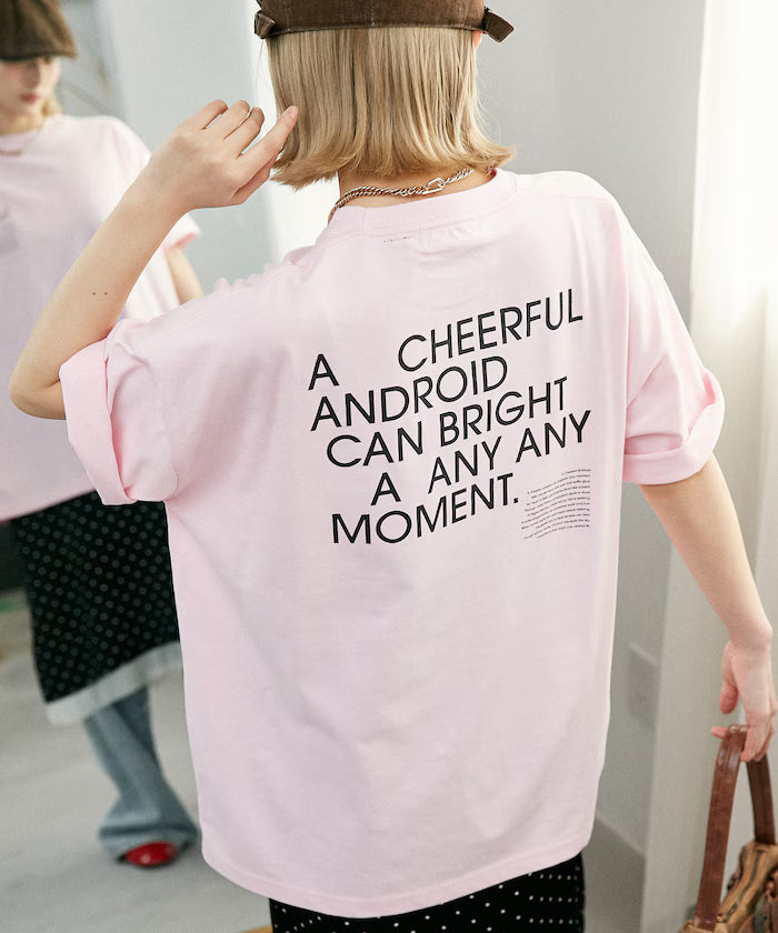 LOVE POP STUDIO CHEERFUL Typography T-Shirt Limited Edition