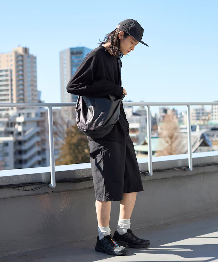 Nylon Sleek Water Length Baggy Shorts