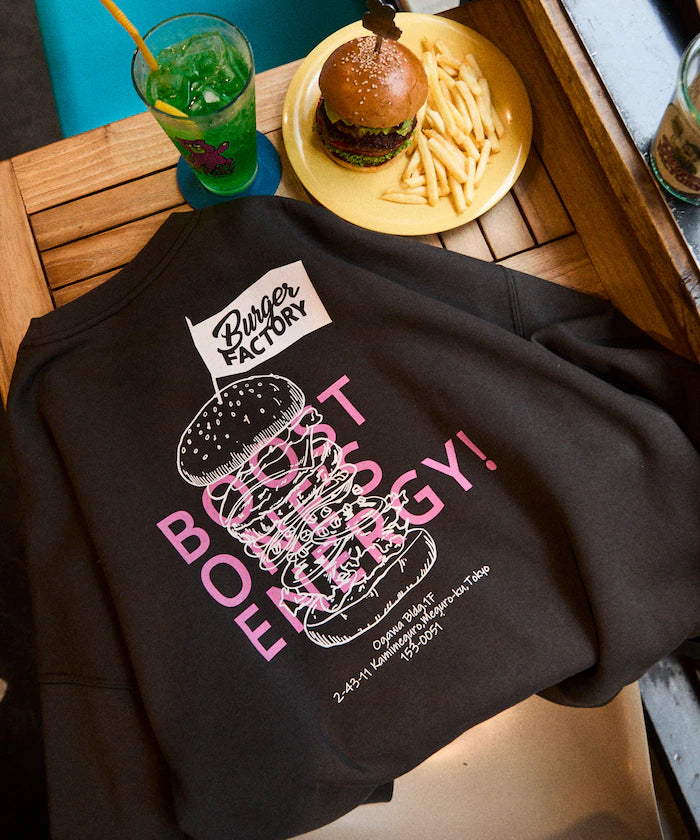 Burger Factory x FREAK'S STORE / Burger Factory Limited Edition Big Silhouette Back Print Crew Neck Sweatshirt [Limited Release]
