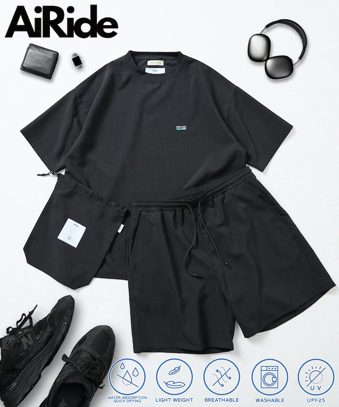 AiRide/AiRide Packable Setup / Crew Neck Pullover / Shorts [Limited Release] - Charcoal Gray