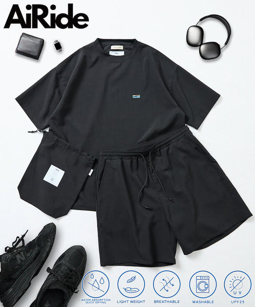 AiRide/AiRide Packable Setup / Crew Neck Pullover / Shorts [Limited Release] - Charcoal Gray