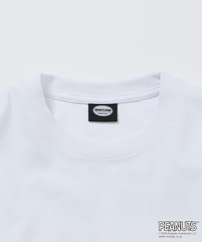 PEANUTS/Peanuts Exclusive Big Silhouette Back Print Crew Neck T-Shirt/HAPPY FUN DAY [Limited Release]