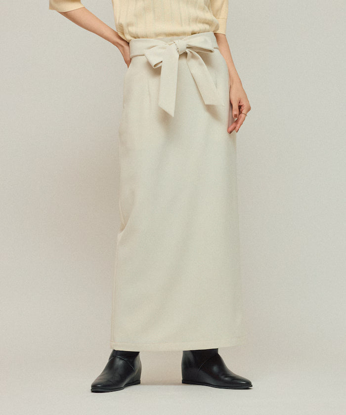 Double Cross Tight Skirt - Off-White