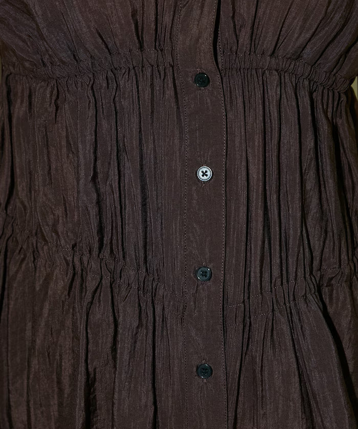 Sheer Broad Sleeveless Gathered Shift Blouse Limited Edition