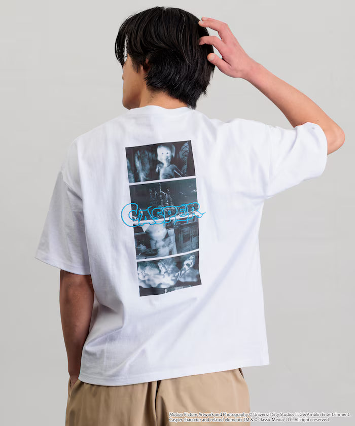 Casper Exclusive Big Silhouette Back Print Crew Neck T-Shirt [Limited Edition] - White