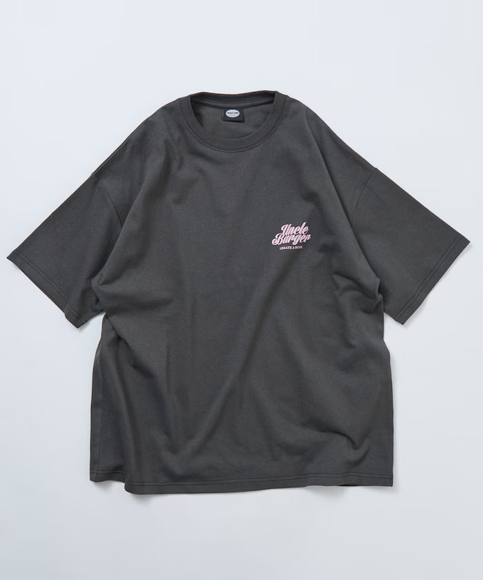 Big Silhouette Back Print Crew Neck T-Shirt / Uncle Burger 【Limited Edition】