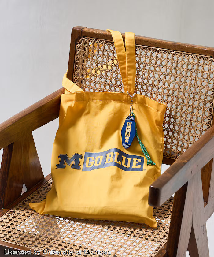 College Logo Tote Bag with Key Charm/A4 Size Tote Bag