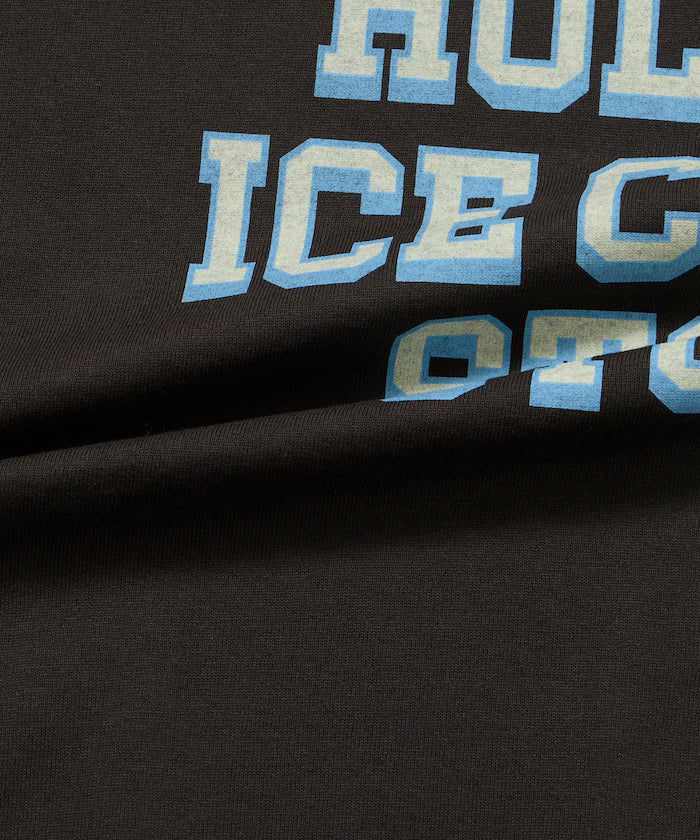 HOLIDAY ICECREAM×FREAK'S STORE Limited Edition Big Silhouette College Print Crew Neck T-Shirt