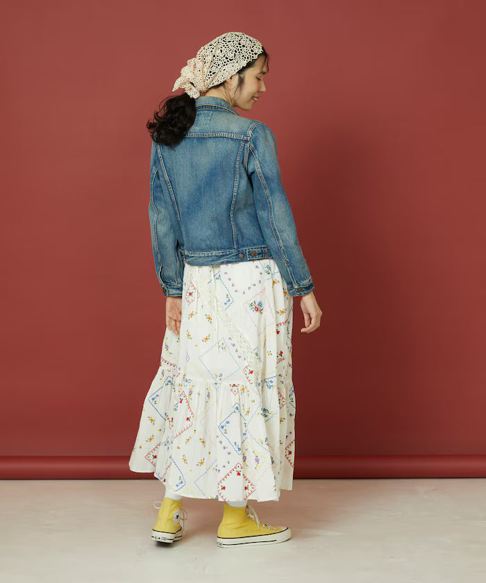 Flower Handkerchief Embroidered Camisole Dress
