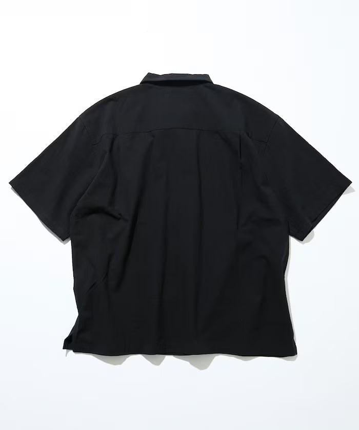 Relaxed Fit Flower Embroidered Short Sleeve Open Collar Shirt [Limited Edition]