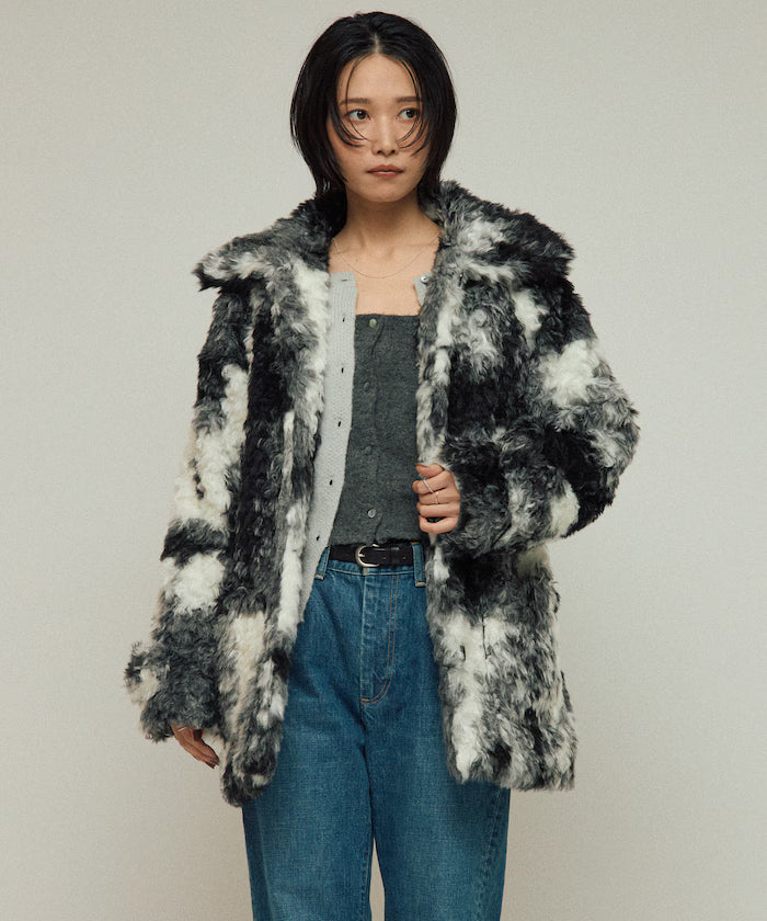Fake Fur Mid-Length Coat / Fur Coat