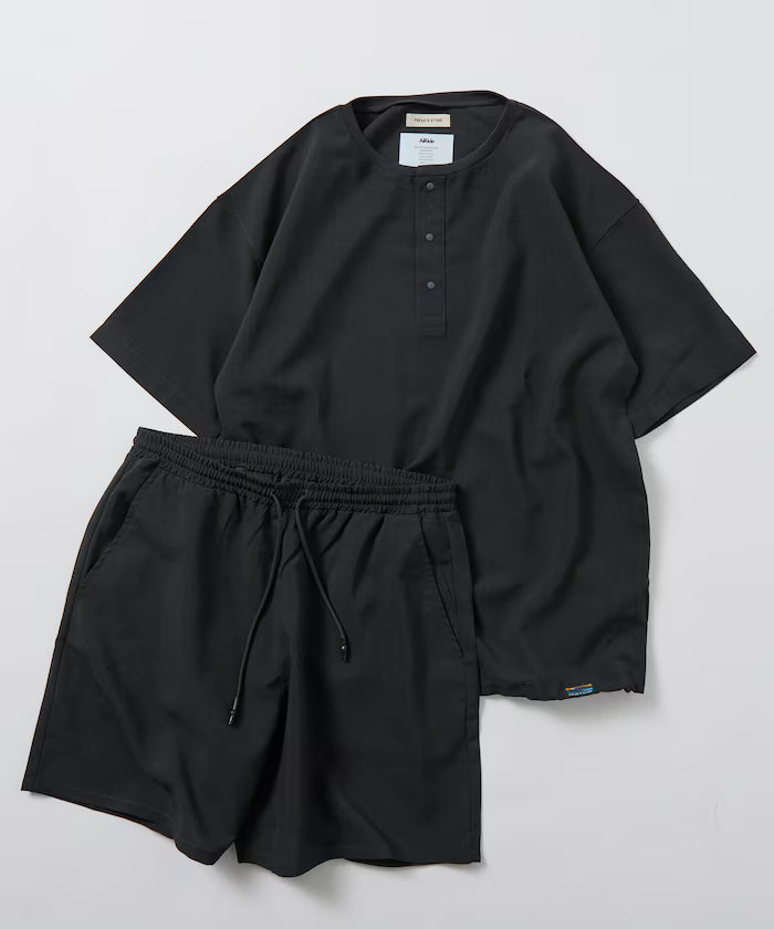 AiRide/Packable Setup/Henley Neck Pullover/Shorts/Packable/Quick-Drying/UVA Cut 【Limited Edition】