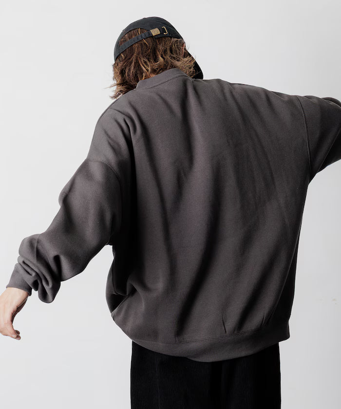 Big Silhouette Henley Neck Sweat Pullover [Limited Edition]