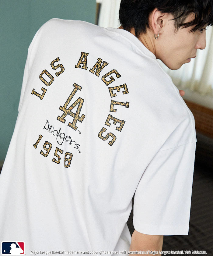Limited Edition MLB Leopard Print Logo T-Shirt - White