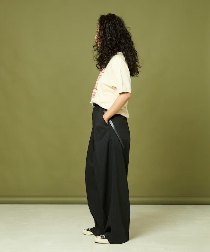Tuck Wide Slacks Pants