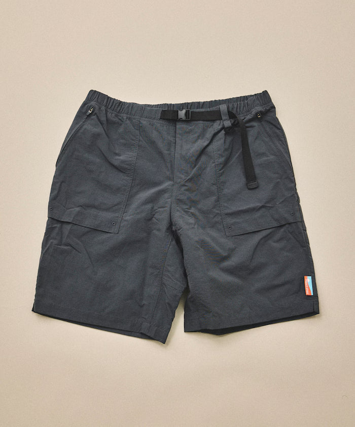 Relaxed Fit Recycled Nylon Webbing Belt Shorts
