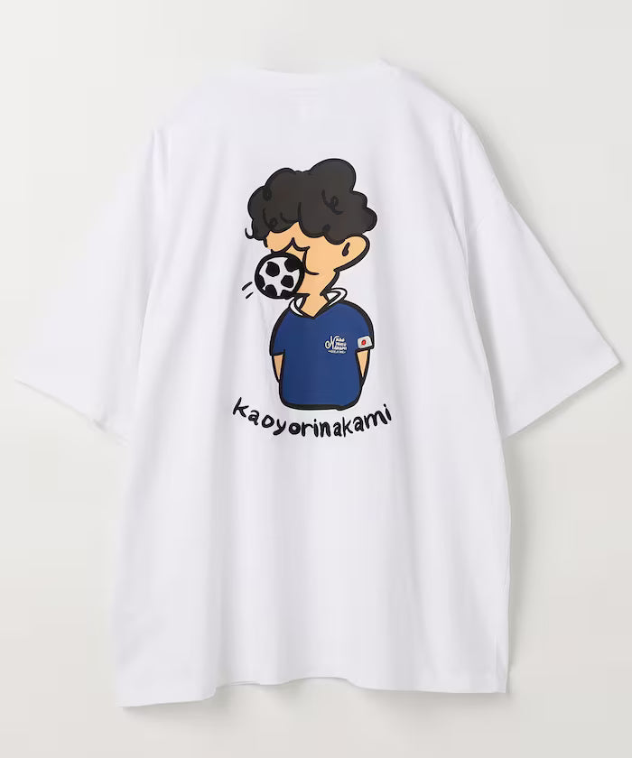 [Starting sale on May 22 at 12:00] kaoyorinakami × FREAK'S STORE/ Kaoyorinakami limited edition soccer ball boy Tee