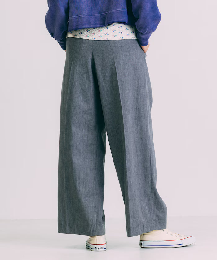 Tuck Wide Slacks Pants