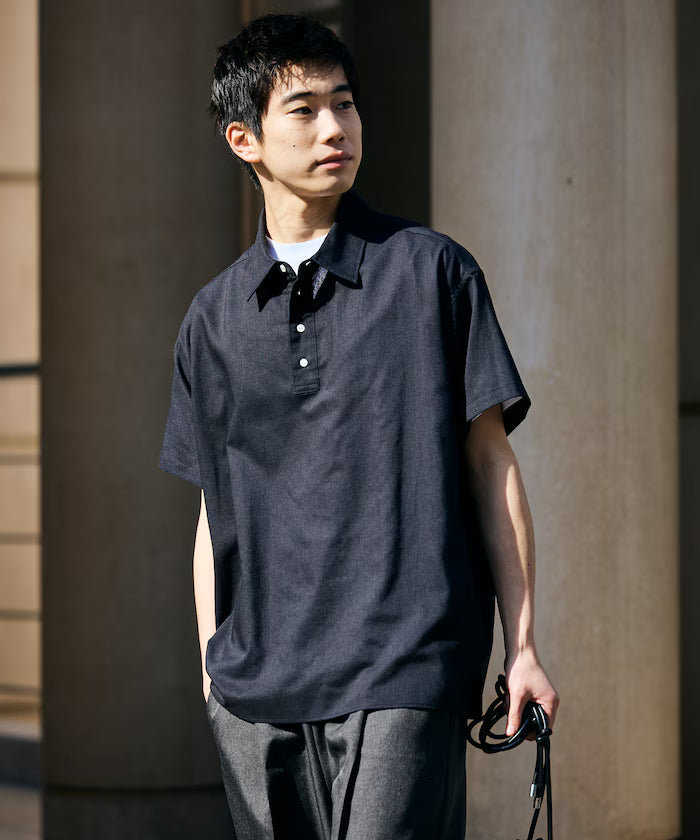 Relax Fit Relax Fit Linen Mix Polo Collar Shirt [Limited Edition]