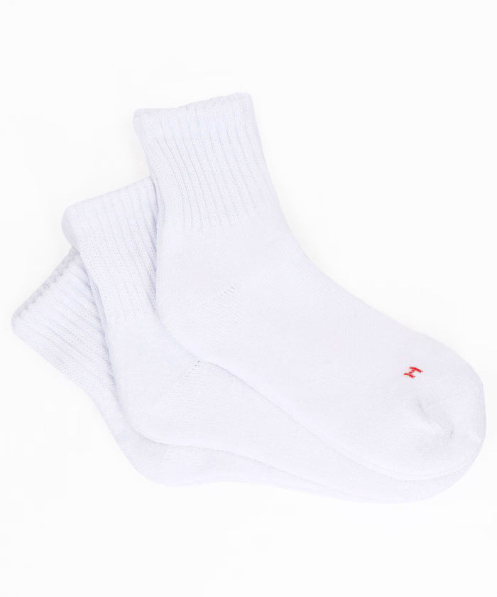 Sinking Plain White Quarter Socks (25.0-27.0cm compatible) - White