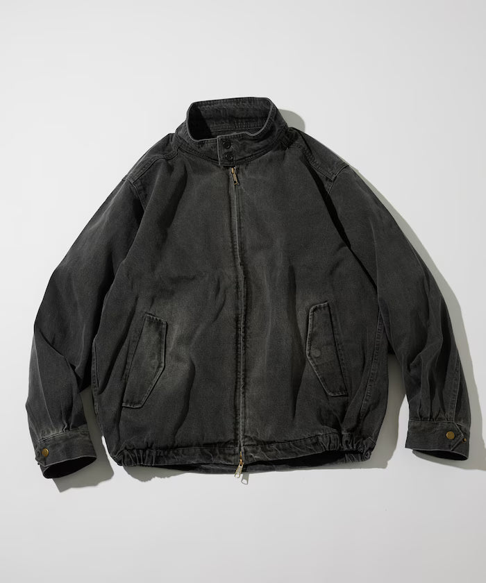 Relaxed Fit Harrington Denim Jacket