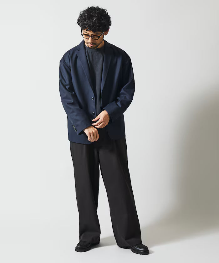 Sleeve-Contrast Tailored Jacket / Relaxed Fit