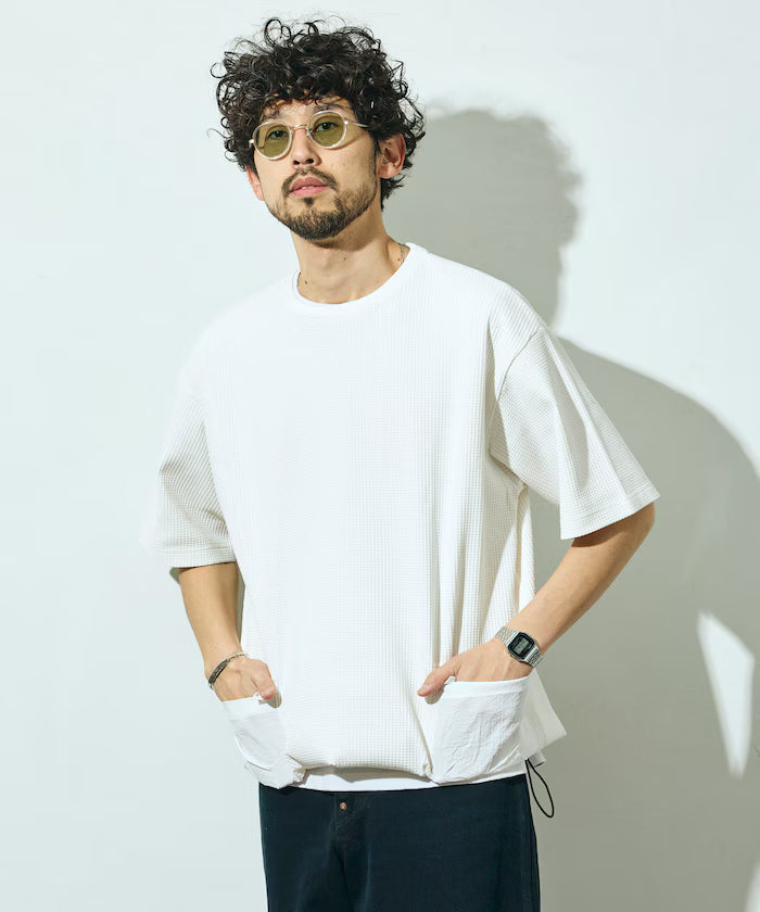 Side Pocket Spindle Tech Thermal Short Sleeve T-Shirt / Big Silhouette