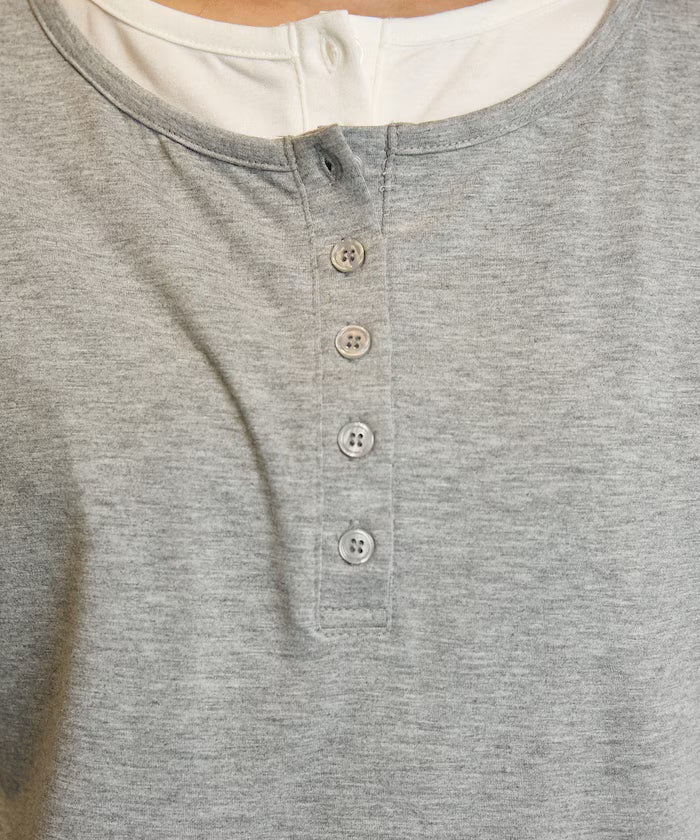 Henry Neck Layered Long Sleeve T Limited Edition