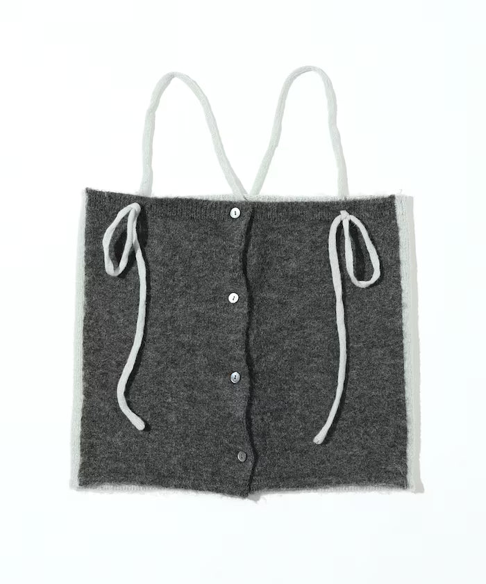 Alpaca Blend Bicolor Knit Vest