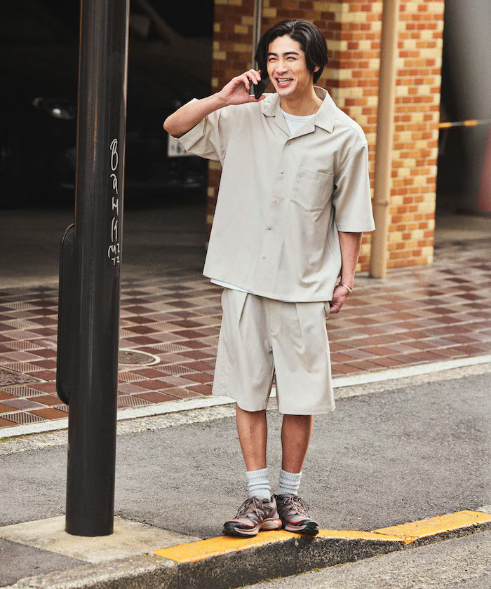 [New Color Added] Quick-Drying Material Relaxed Fit Easy Short Pants Linen-like Home Care