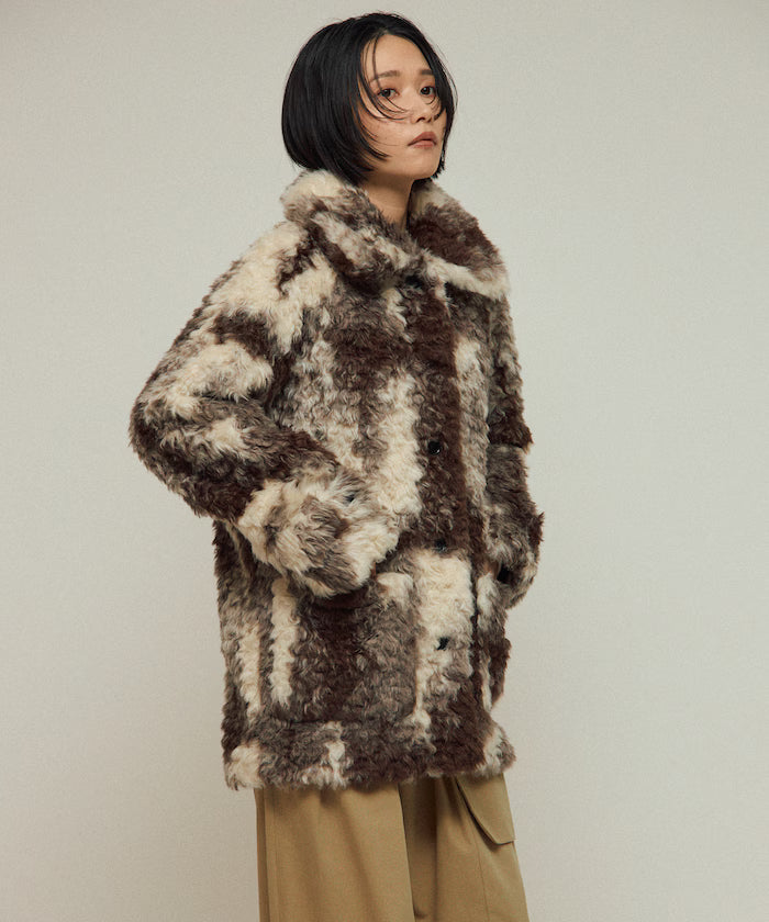 Fake Fur Mid-Length Coat / Fur Coat