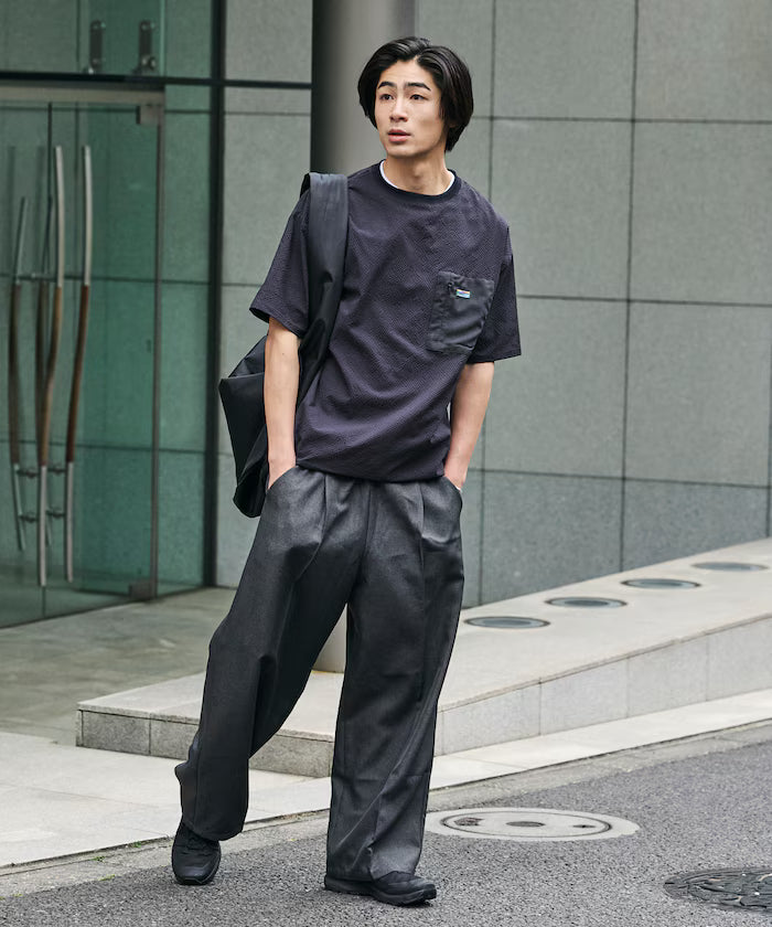 Limited release AiRide Air Ride Relax Fit Mult-material Pocket Seersucker Pullover Top Quick-drying UV Protection