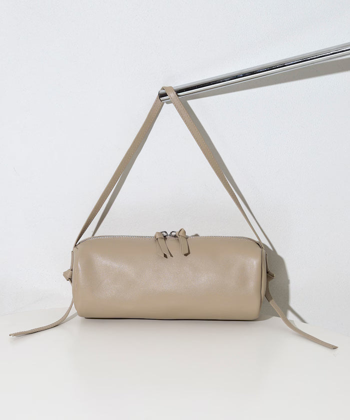 Leather Roll Boston Bag / Cowhide / Water-Repellent Leather