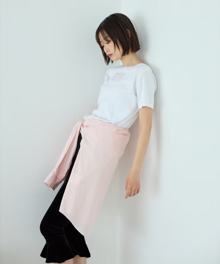 Lace Applique Cotton Modal T-Shirt