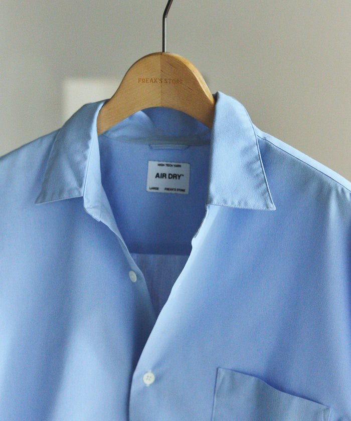 AIRDRY HIGH TECHYARN High-performance material broad regular collar shirt short sleeve quick-drying moisture absorption